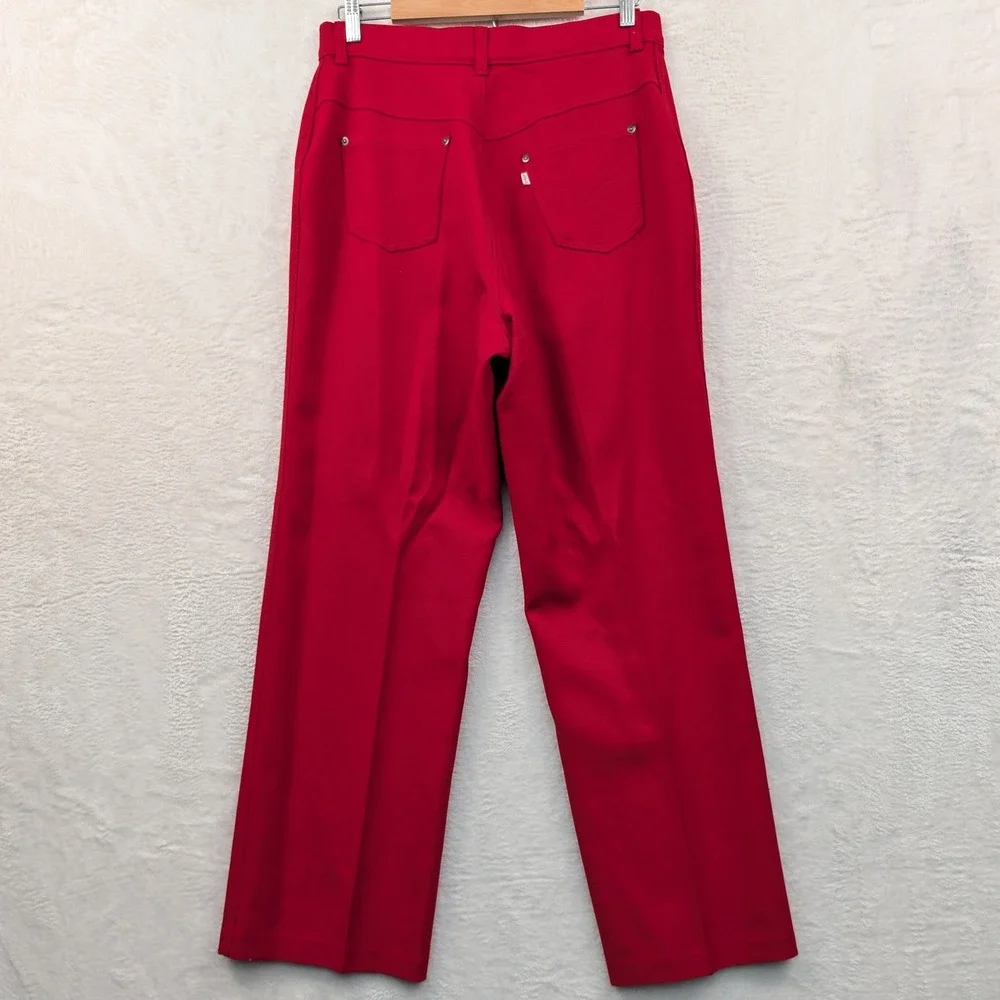 VTG Levi's Pants Men's 34x32 Red Wide Leg Bell Bottoms White Tab Disco Flare 70s